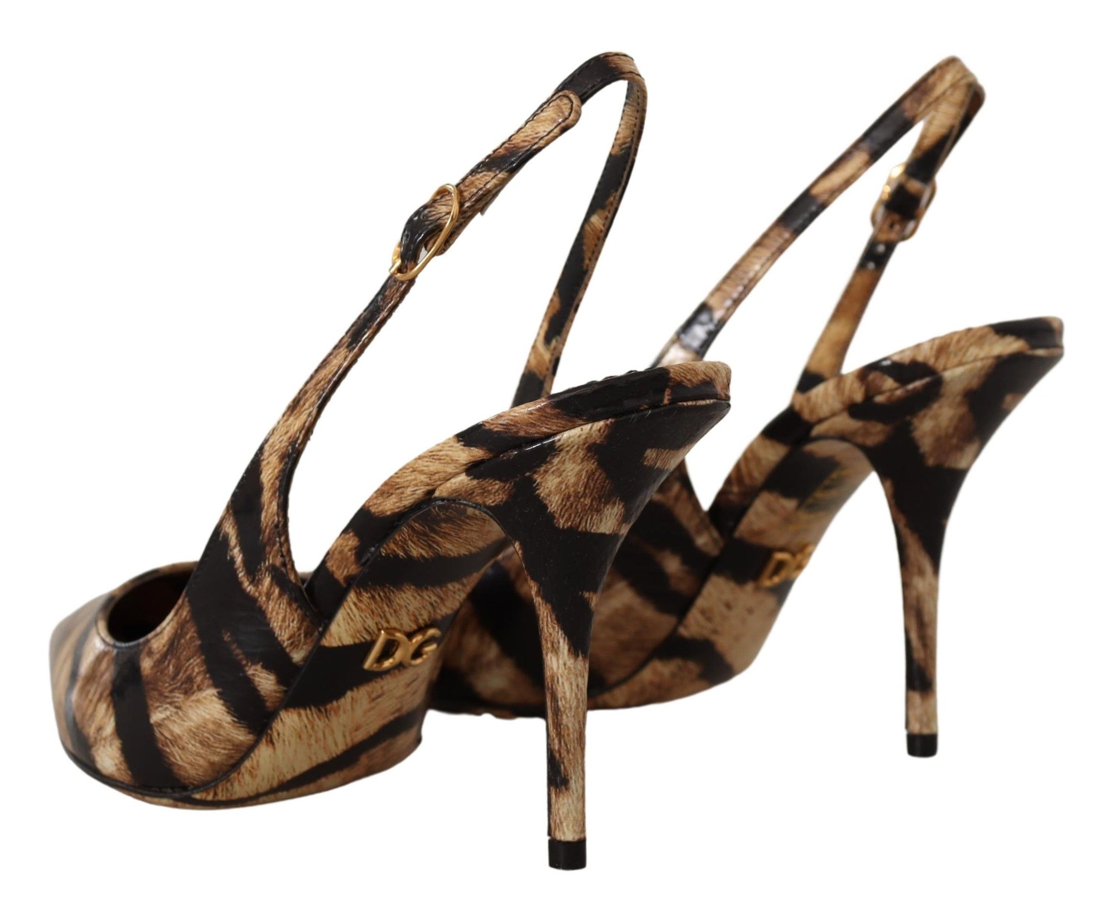 Dolce & Gabbana Tiger-Muster Slingback Heels Pumps