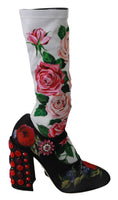 Load image into Gallery viewer, Dolce & Gabbana Floral verzierte Socken Stiefel
