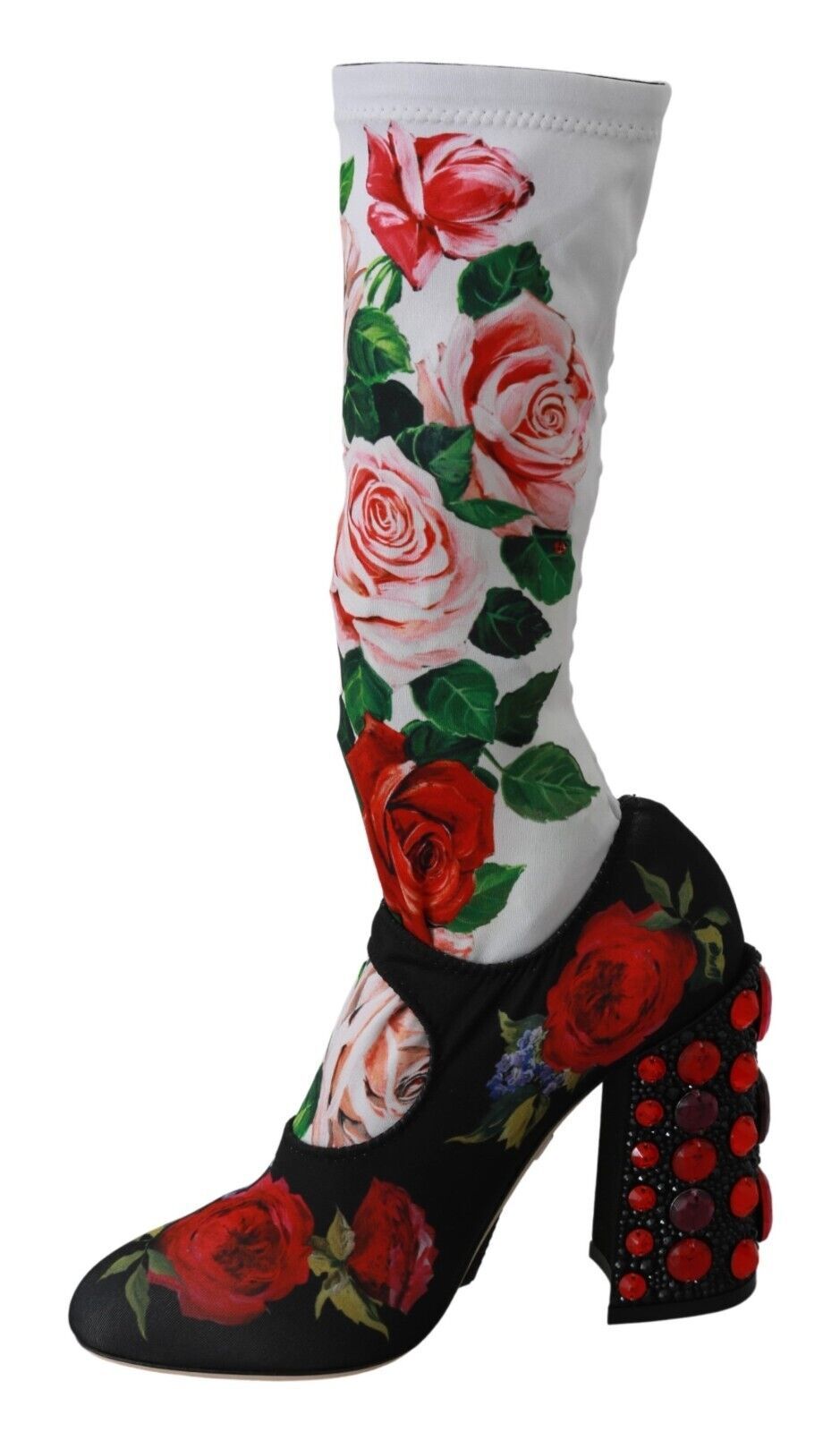 Dolce & Gabbana Floral verzierte Socken Stiefel