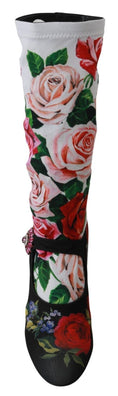 Load image into Gallery viewer, Dolce & Gabbana Floral verzierte Socken Stiefel
