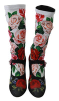 Load image into Gallery viewer, Dolce & Gabbana Floral verzierte Socken Stiefel
