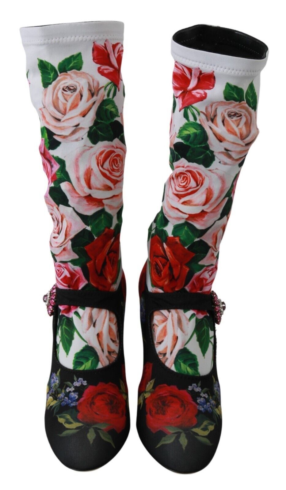 Dolce & Gabbana Floral verzierte Socken Stiefel