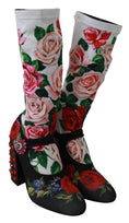 Load image into Gallery viewer, Dolce & Gabbana Floral verzierte Socken Stiefel
