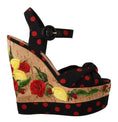 Load image into Gallery viewer, Dolce & Gabbana Multicolor Seidenmischung Plateau Heels
