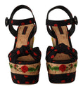 Load image into Gallery viewer, Dolce & Gabbana Multicolor Seidenmischung Plateau Heels
