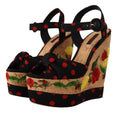 Load image into Gallery viewer, Dolce & Gabbana Multicolor Seidenmischung Plateau Heels
