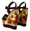 Load image into Gallery viewer, Dolce & Gabbana Multicolor Seidenmischung Plateau Heels
