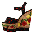 Load image into Gallery viewer, Dolce & Gabbana Multicolor Seidenmischung Plateau Heels
