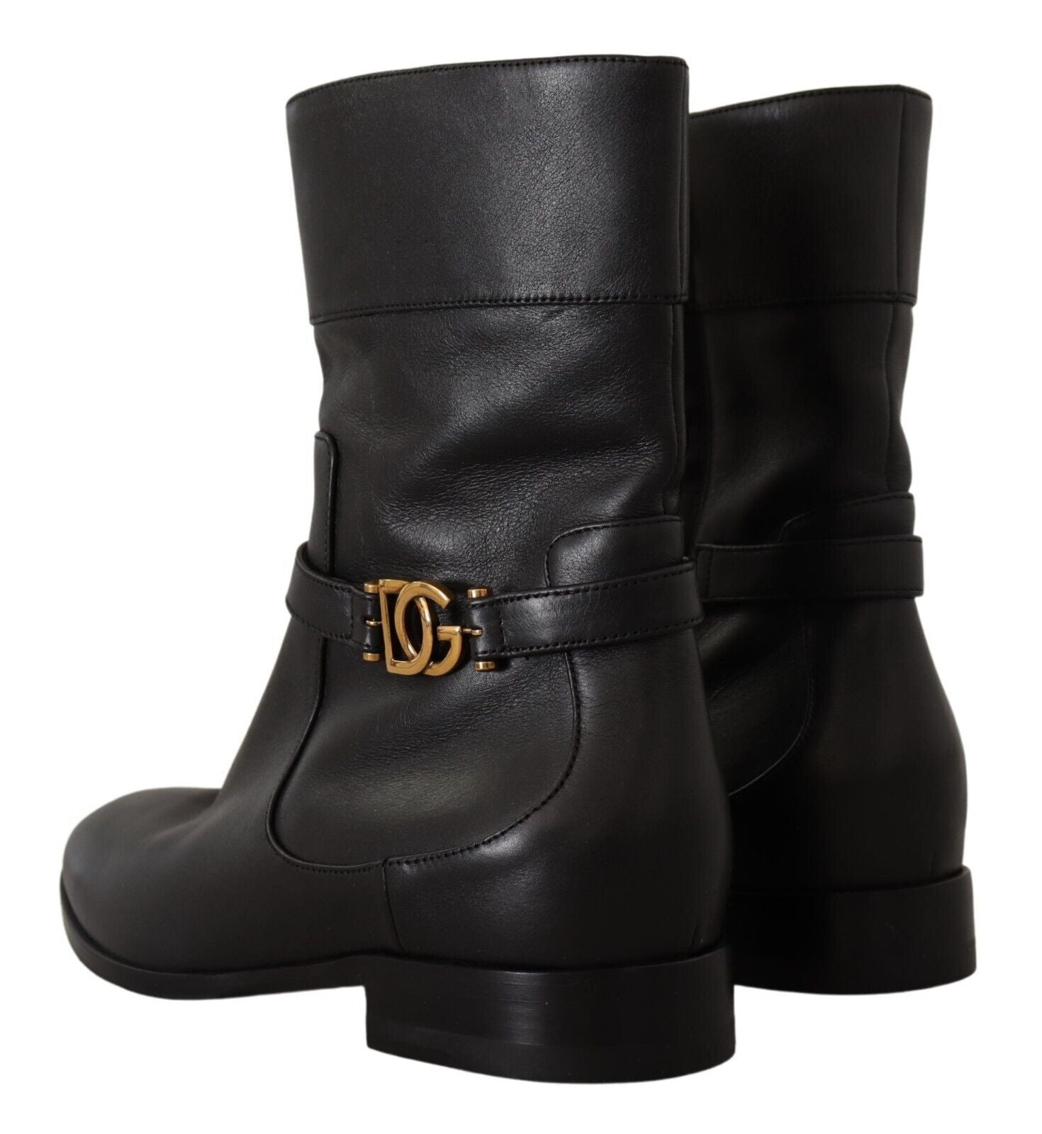 Dolce &amp; Gabbana Elegant leather biker boots