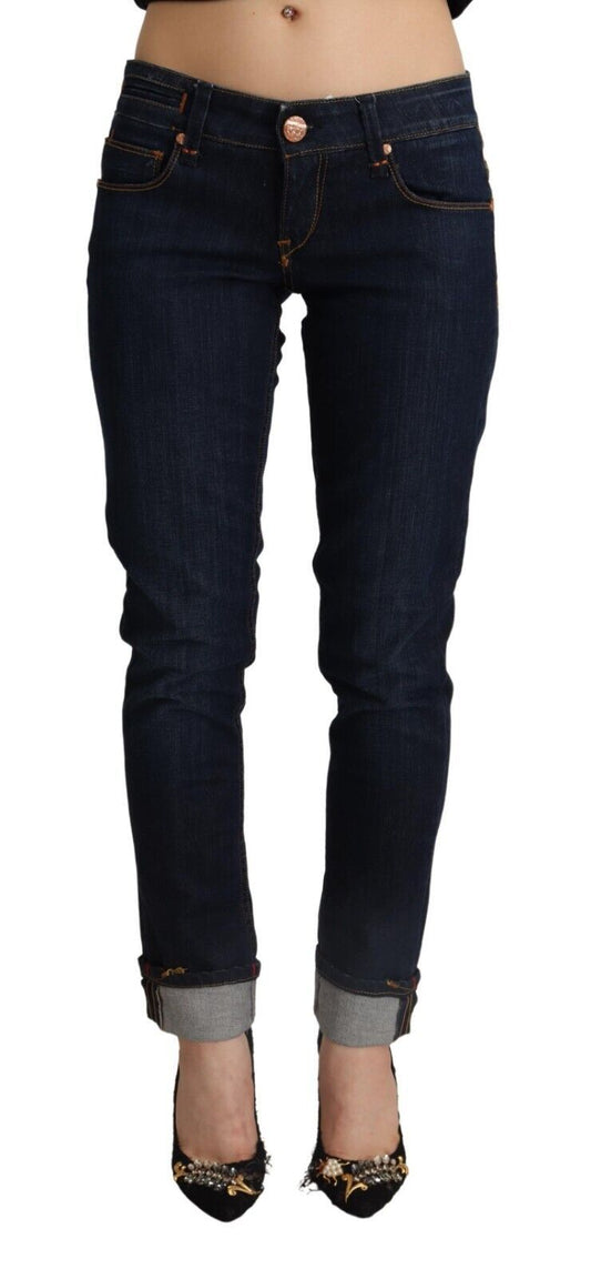 Acht Slim Fit Dunkelblau Denim Elegance