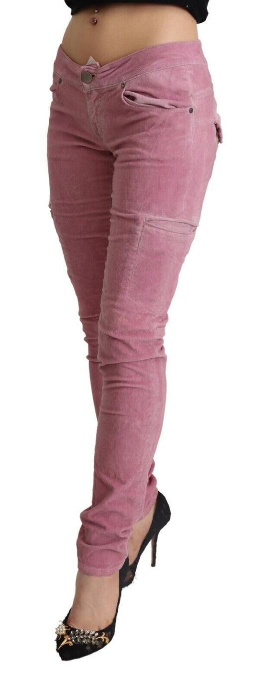 Acht Schicke rosa Skinny Jeans mit niedriger Taille