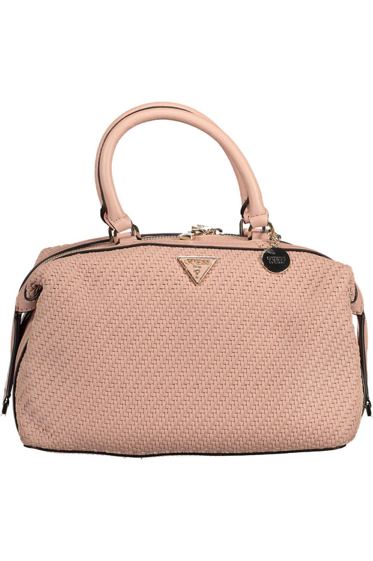 Guess Jeans Chic pink school bags with contrasting details