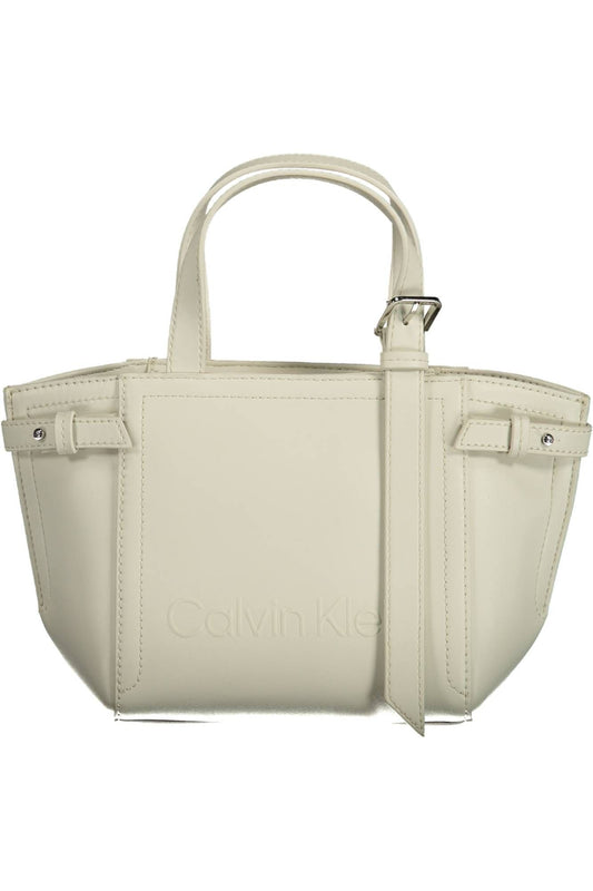 Calvin Klein Weiße Polyester Frauen Handtasche