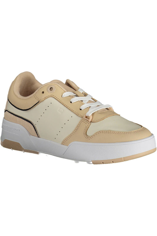 Tommy Hilfiger Beige Leder Damen Sneaker