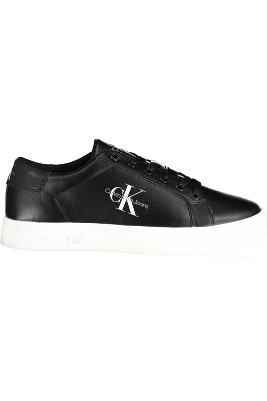 Calvin Klein Schwarzes Leder Herren Sneaker