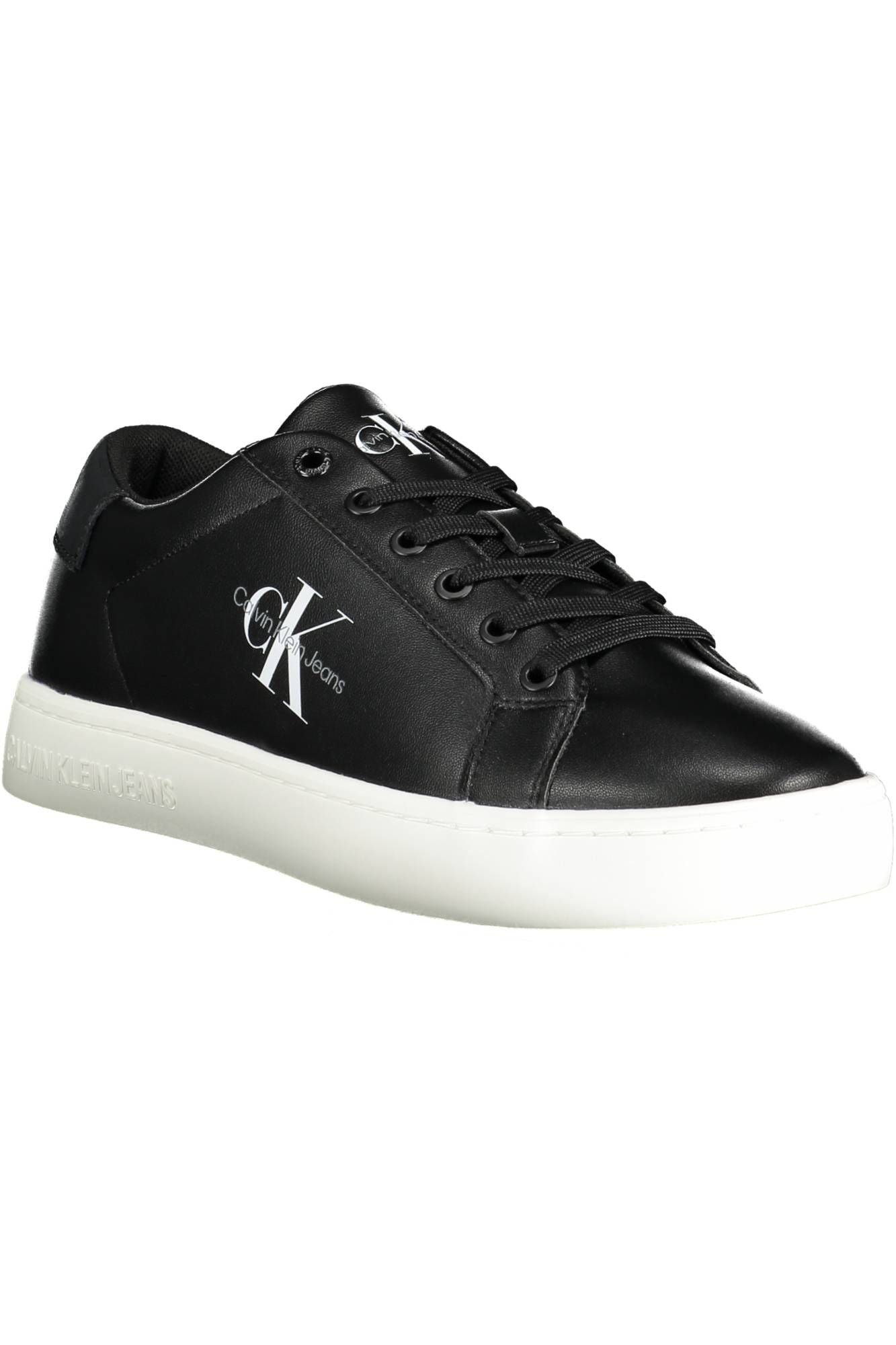 Calvin Klein Schwarzes Leder Herren Sneaker