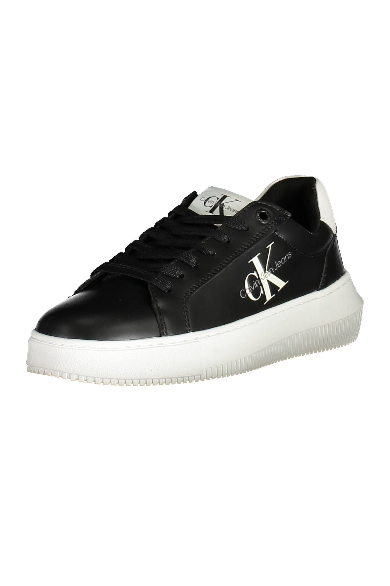 Calvin Klein Schwarzes Leder Damen Sneaker