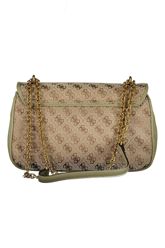 Guess Jeans Chic green shoulder bag with chain trim