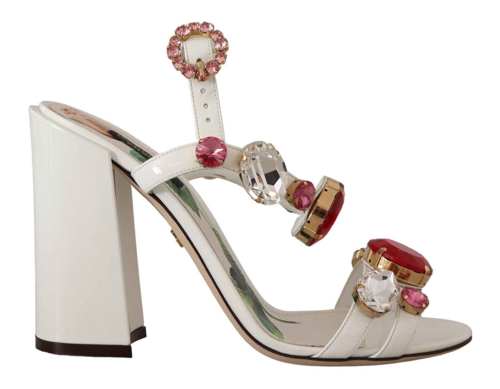 Dolce &amp; Gabbana Keira Crystal Embellished Strappy Heels