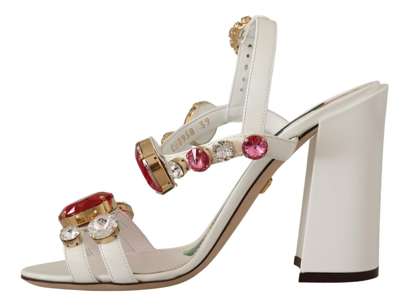 Dolce &amp; Gabbana Keira Crystal Embellished Strappy Heels