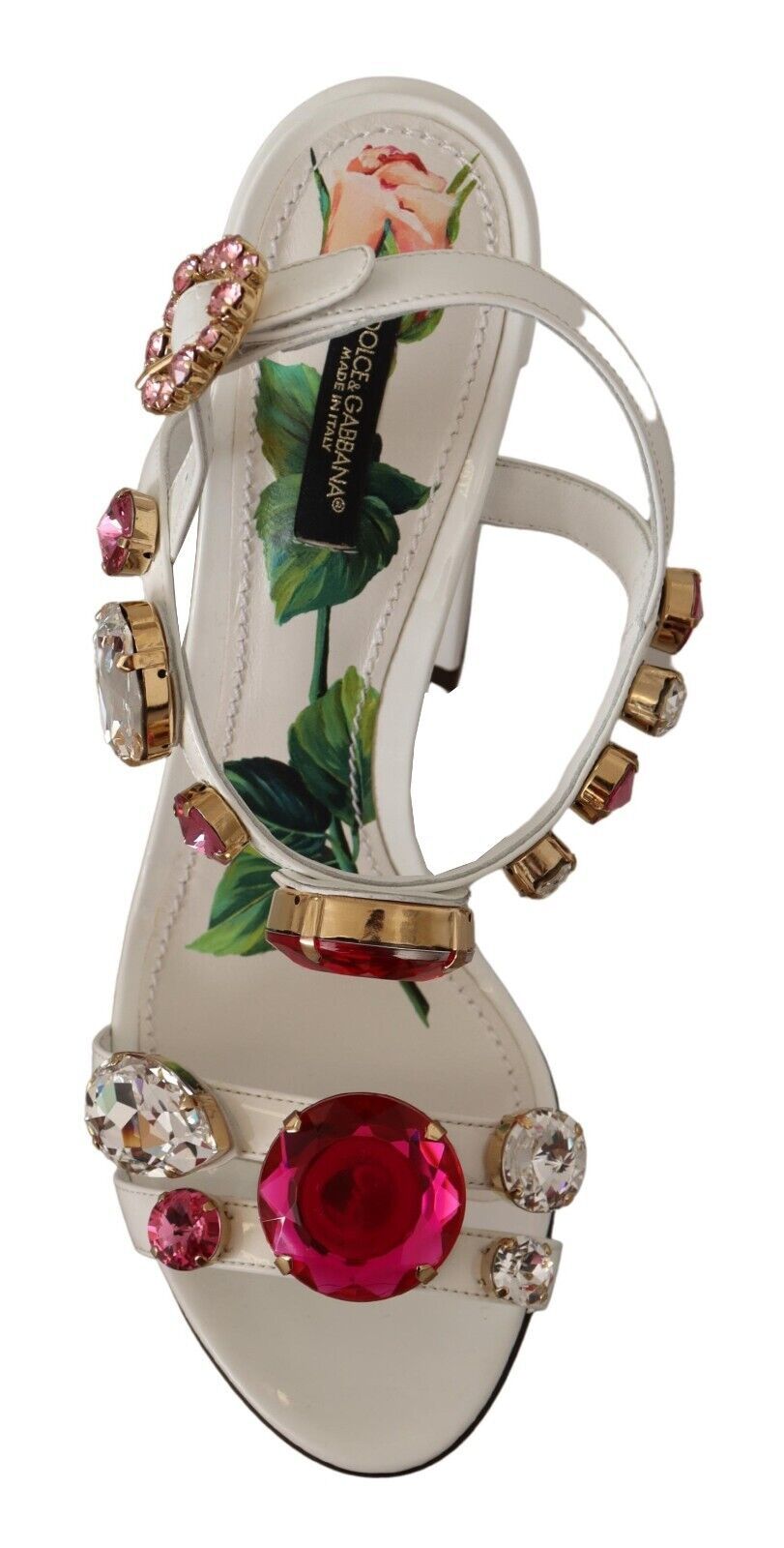 Dolce &amp; Gabbana Keira Crystal Embellished Strappy Heels