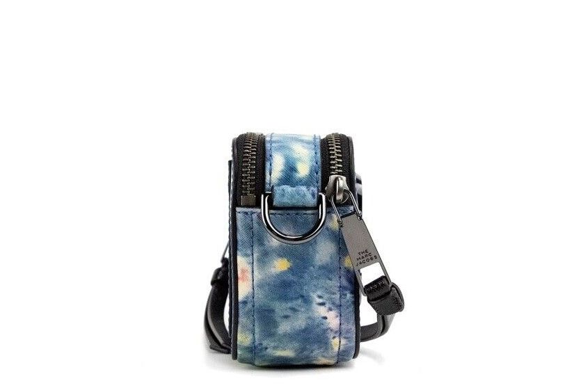 Marc Jacobs The Snapshot Çanta Suluboya Mavi Baskılı Deri Crossbody Çanta Çanta