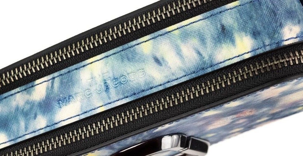 Marc Jacobs The Snapshot Çanta Suluboya Mavi Baskılı Deri Crossbody Çanta Çanta