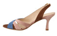 Load image into Gallery viewer, GIA COUTURE Chic multicolor suede sandals with slingback heels
