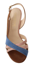 Load image into Gallery viewer, GIA COUTURE Chic multicolor suede sandals with slingback heels
