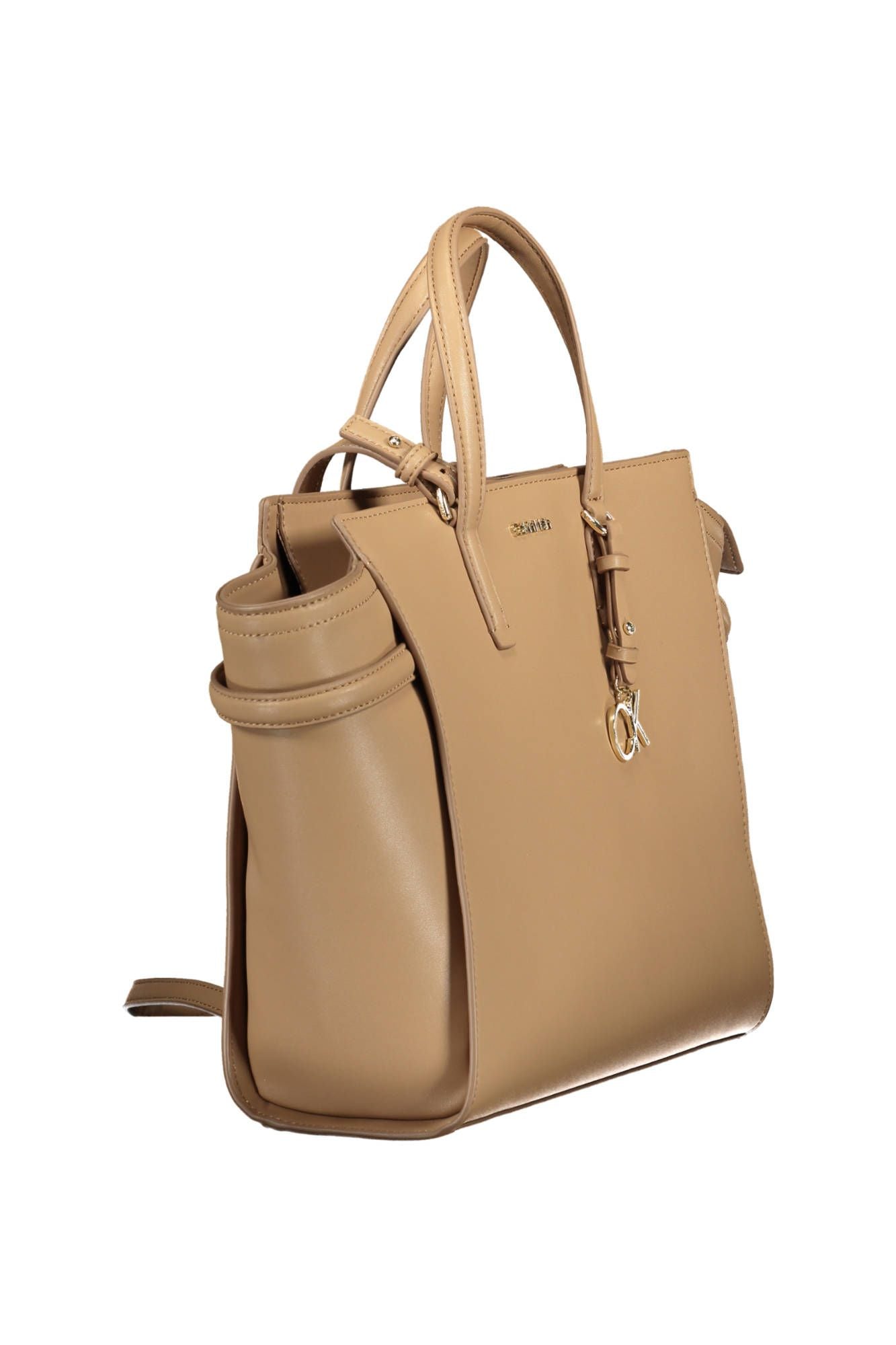 Calvin Klein Beige Polyester Frauen Handtasche