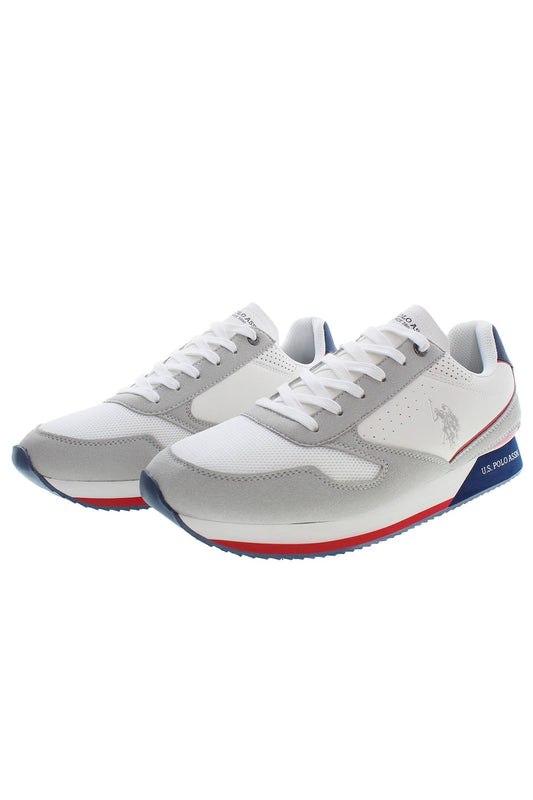 US POLO ASSN. Elegant white lace-up sneakers