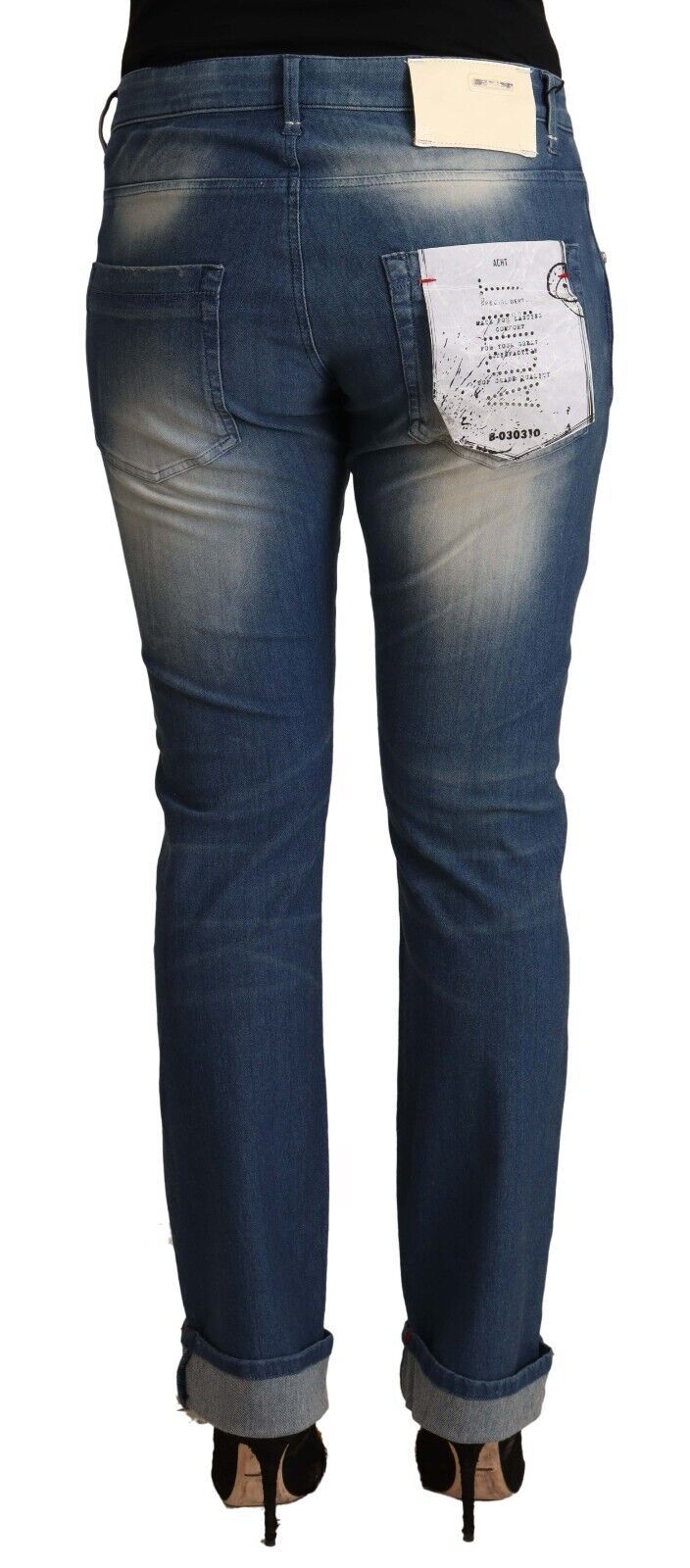 Acht Schicke Skinny Denim Jeans mit mittlerer Taille