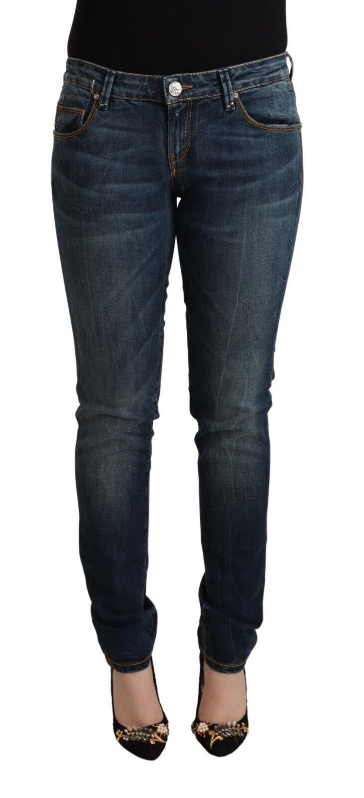 Sekiz Elegant Slim Fit Düşük Bel Denim Jean