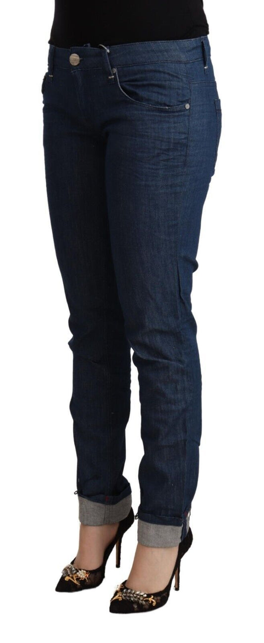 Acht Schlanke Skinny Denim mit niedriger Taille