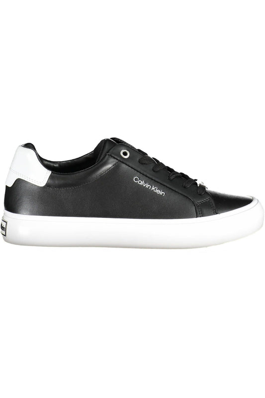 Calvin Klein Schwarzes Leder Damen Sneaker