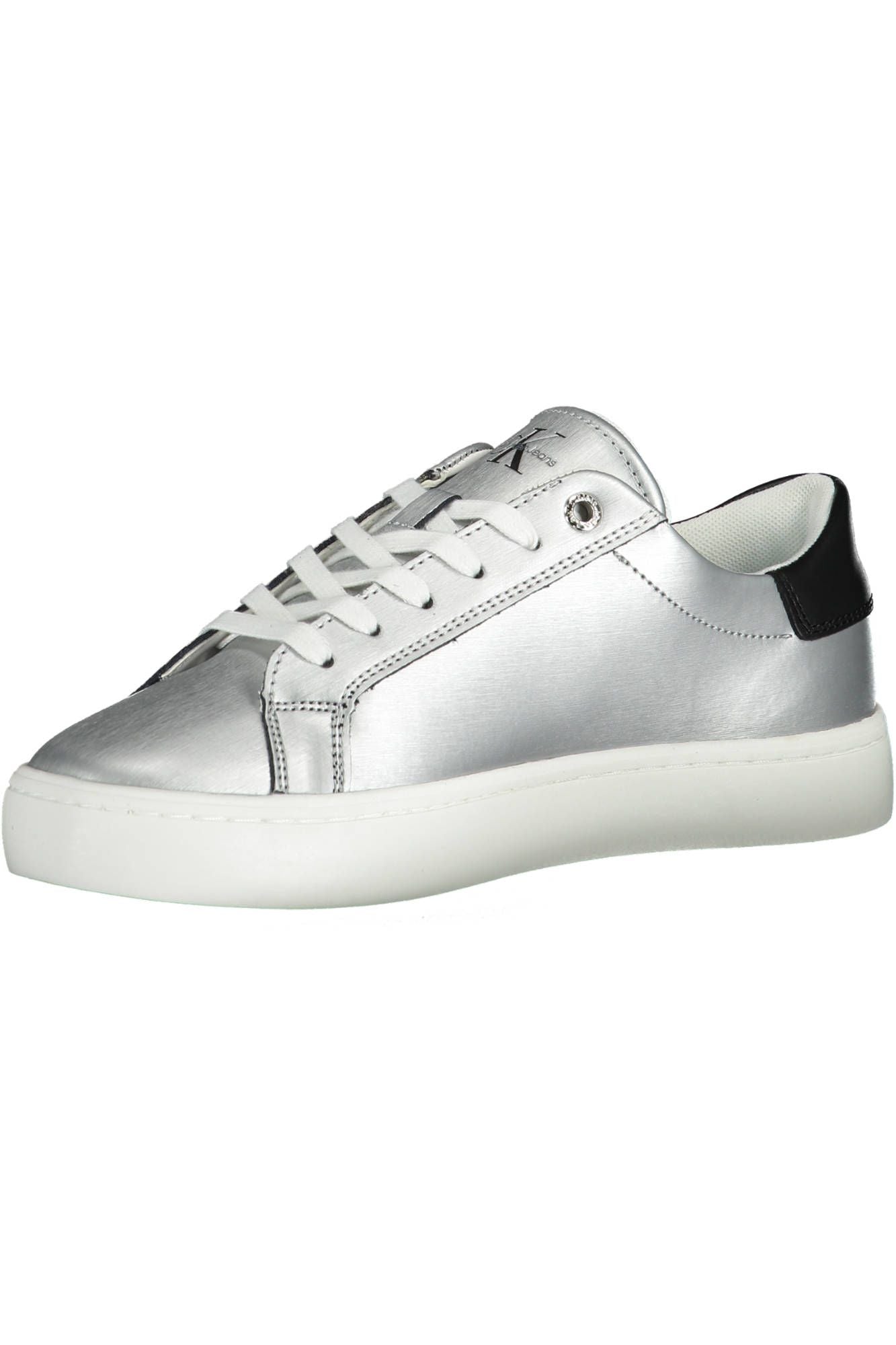 Calvin Klein Silberne Baumwolle Damen Sneaker