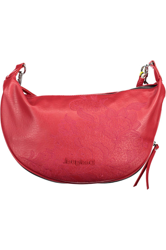 Desigual Rote Polyethylen-Handtasche