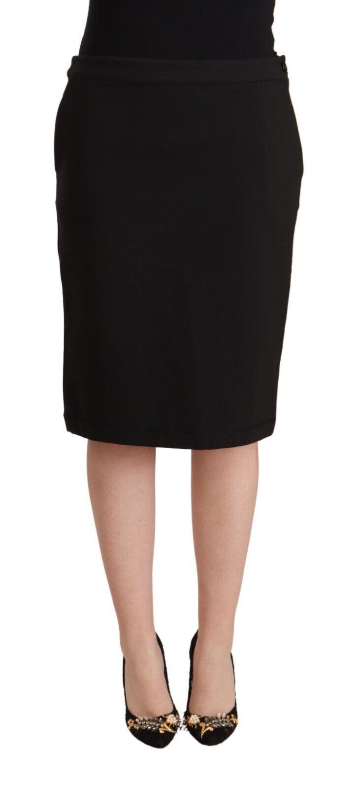 GF Ferre Chic black knee length pencil skirt