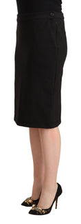 Load image into Gallery viewer, GF Ferre Chic black knee length pencil skirt
