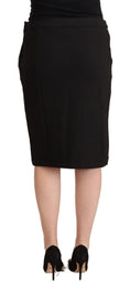 Load image into Gallery viewer, GF Ferre Chic black knee length pencil skirt
