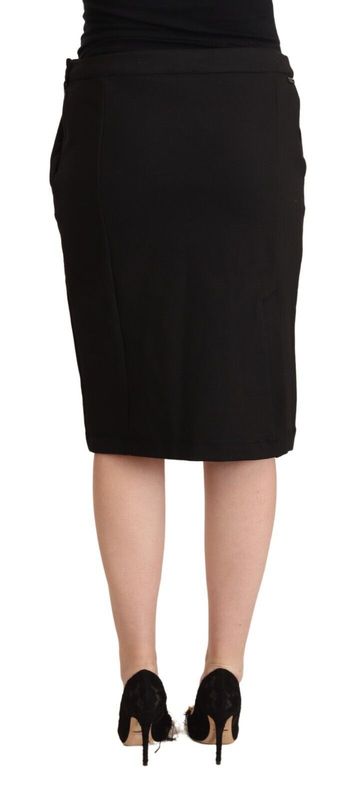 GF Ferre Chic black knee length pencil skirt