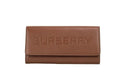 Load image into Gallery viewer, Burberry Porter Tan Grained Leather Embossed Continental Clutch Flap Wallet Brown
