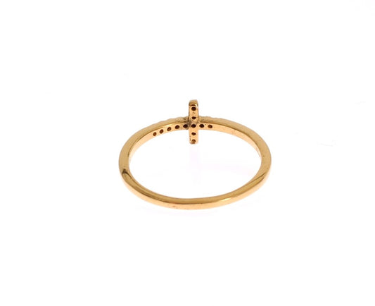 Nialaya Schicker handgefertigter goldener CZ Kristall Ring