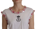 Load image into Gallery viewer, Dolce & Gabbana Schickes paillettenbesetztes Kronen-Tank-Top T-Shirt
