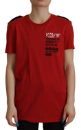 Load image into Gallery viewer, Dolce & Gabbana Elegantes rotes Baumwoll-T-Shirt mit Rundhalsausschnitt
