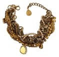 Load image into Gallery viewer, Dolce & Gabbana gold-tone statement necklace with Sicilian glitter effect
