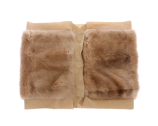 Dolce & Gabbana Exklusive Beige MINK Pelzschal Wrap