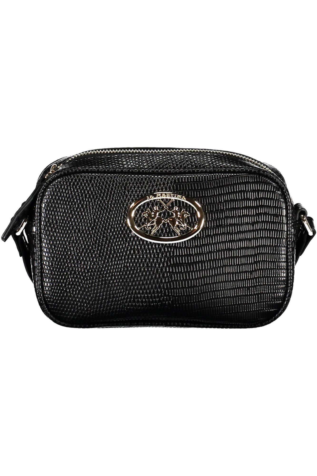 La Martina Simple black shoulder bag with contrasting details