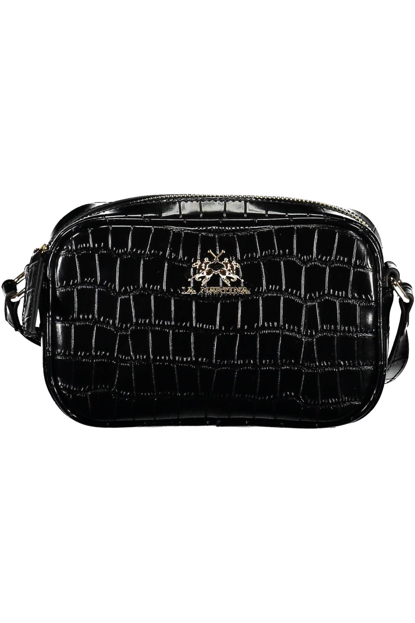 La Martina Elegant adjustable black shoulder bag