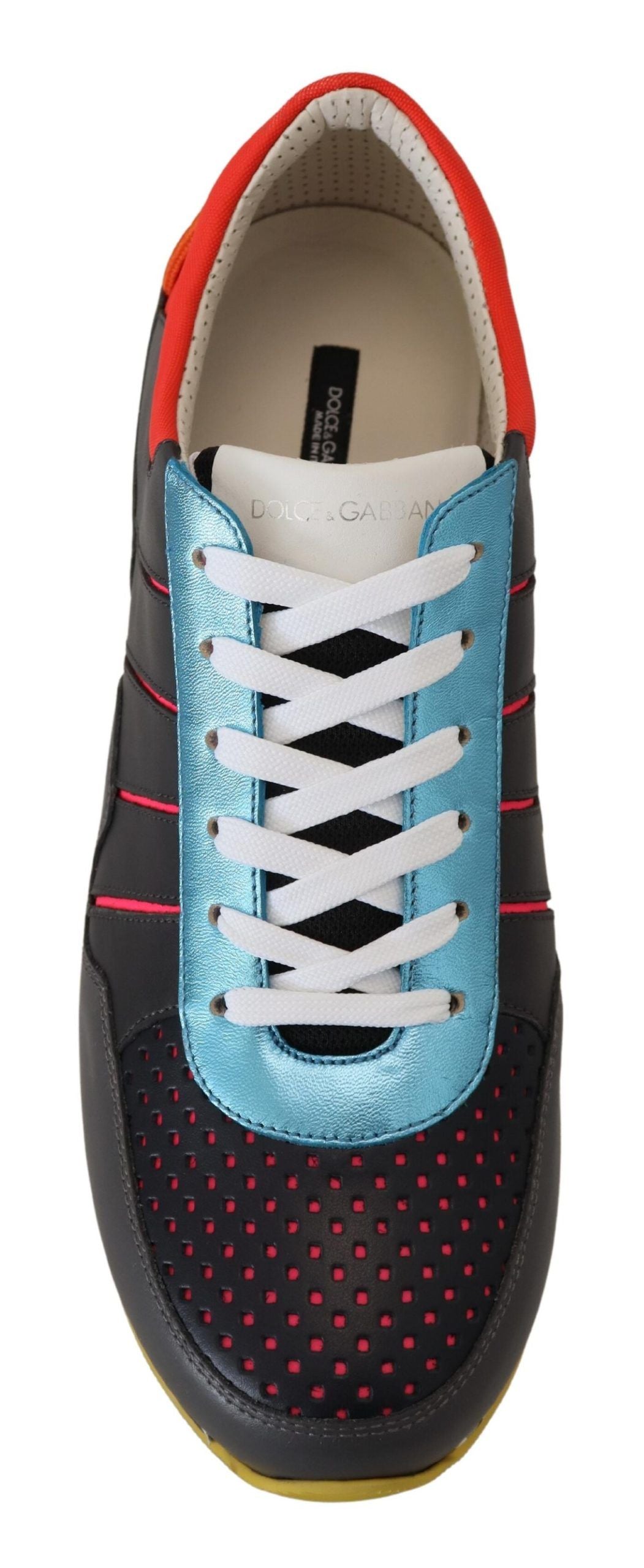 Dolce &amp; Gabbana Multicolored leather-blend low-top sneakers